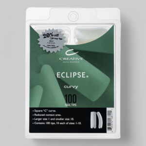 "ECLIPS TIPS" - Типсы с выраженной боковой аркой, для ногтей с глубокими боковыми стенками, натурального цвета, ассорти, 100шт.
