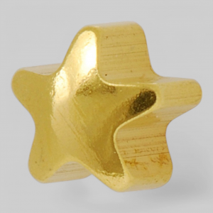 Серьги для прокола ЗВЕЗДА  MIDI c позолотой