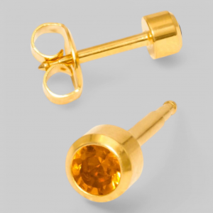 NOVEMBER BIRTHSTONE-Камень Топаз месяц ноябрь позолоченный