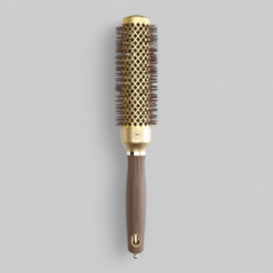 Olivia Garden Expert Blowout Speed Wavy Bristles Gold & Brown 35 - термобрашинг для волос золотой, 35 мм.