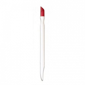 Пушер для обработки кутикулы с резиновым "копытцем", длина 11,5см. (белый)