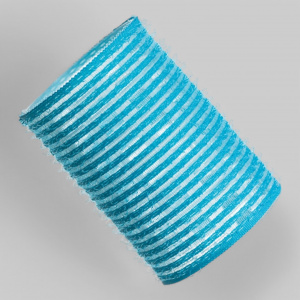 Бигуди на липучках, 3шт, длина 6,3см, диаметр 44мм, голубые