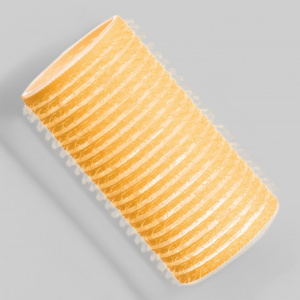 Бигуди на липучках, 6шт, длина 6,3см, диаметр 32мм, желтые