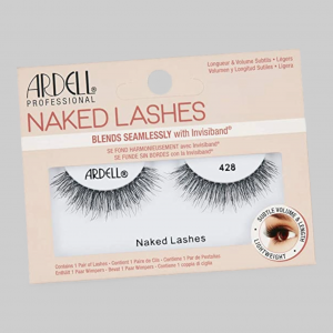 Ресницы подиумные "NAKED LASHES", для придания утонченного объема, модель №428, чёрные.