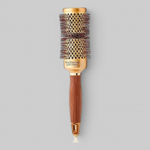 Olivia Garden Expert Blowout Curl Wavy Bristles Gold & Brown - термобрашинг для волос, коричневый, 45 мм.