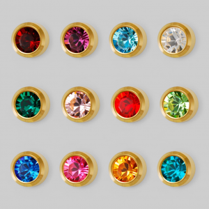 ASORTED BIRTHSTONEСерьги для прокола в Завальцовке, смешанная дюжина