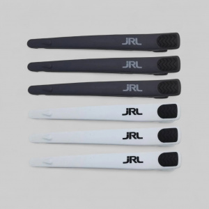 JRL HAIR CLIP- ЗАЖИМЫ ДЛЯ ВОЛОС ПАРИКМАХЕРСКИЕ, ЦВЕТ ЧЕРНЫЙ-Зажимы для волос "JRL" из сверхтермостойкого пластика, 6шт. Размер 120х10мм, цвет черный.