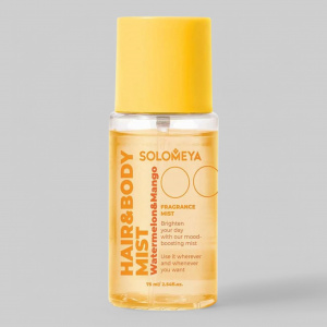 Solomeya Hair&body Fragrance mist Watermelon&Mango / Парфюмированный мист для волос и тела Арбуз и Манго, 75 мл
