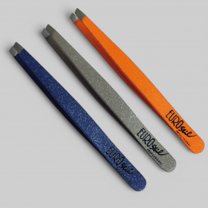 Пинцет для удаления волос, разноцветный, косой, длина 8см