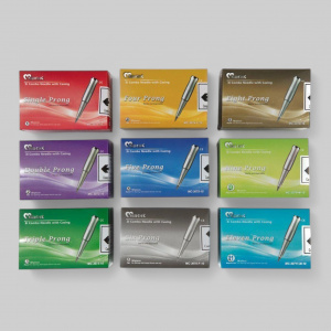 Блок одноразовый в сборе(игла,юбка и наконечник) с пятерной  иглой , 1 шт.