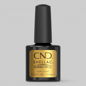 "SHELLAC DURAFORCE TOP COAT" -  закрепитель для гелевых лаков, иделально пододит для слабых и поврежденный ногтей, 7,3мл.