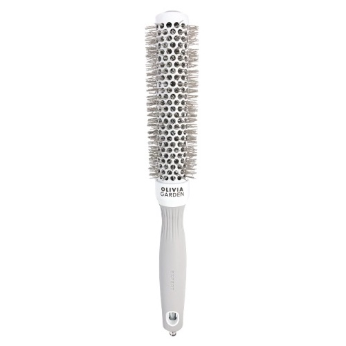 Olivia Garden Expert Blowout Speed Wavy Bristles White&Grey - термобрашинг для волос серый, 25 мм.