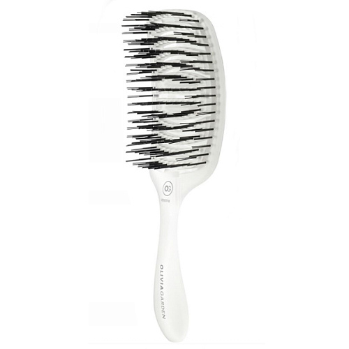 Olivia Garden Essential Care Flex Fine Hair Bristles Ice White - массажная щетка для тонких волос, 20 см.
