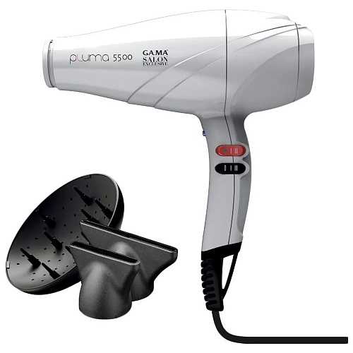 Электрофен для волос GA.MA PLUMA 5500 ION SYSTEM C OXY ACTIVE (белый)