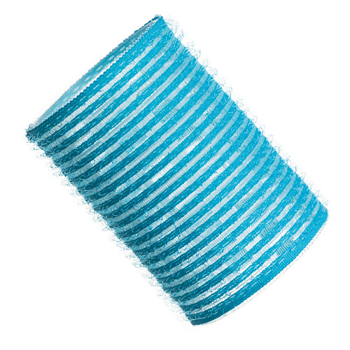 Бигуди на липучках, 3шт, длина 6,3см, диаметр 44мм, голубые