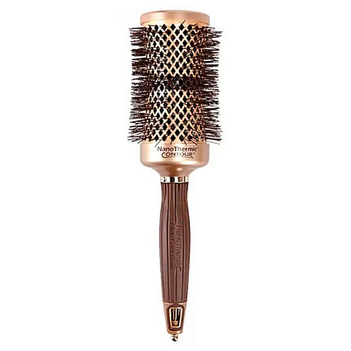 Olivia Garden Nanothermic C+ I Contour Thermal 52 - термобрашинг для волос коричневый, 52 мм.