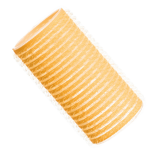 Бигуди на липучках, 6шт, длина 6,3см, диаметр 32мм, желтые