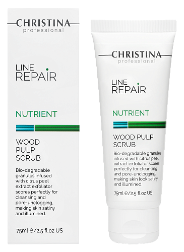 CHRISTINA Line Repair Nutrient Wood Pulp Scrub - скраб с частицами коры цитрусовых, 75 мл.