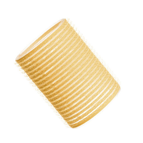 Бигуди на липучках, 3шт, длина 6,3см, диаметр 48мм, желтые