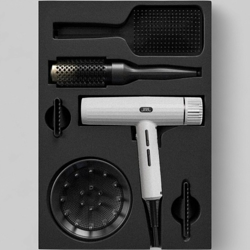 JRL 2020H FORTE PRO HAIR DRYER WHITE (WITH BR1-32 & BR1-53 INCLUDED)-ФЕН ДЛЯ ВОЛОС "JRL 2020H FORTE PRO", ЦВЕТ-БЕЛЫЙ/Фен  1850W, с функцией ионизации, автоматической очистки и моющимся фильтром, LED индикатор, в комплекте диффузор и 2 насадки и 2 бра