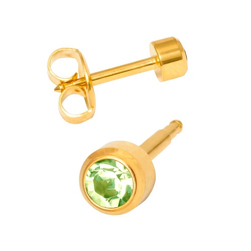 MAXI AUGUST BIRTHSTONE-Камень Хризолит месяц август позолоченный