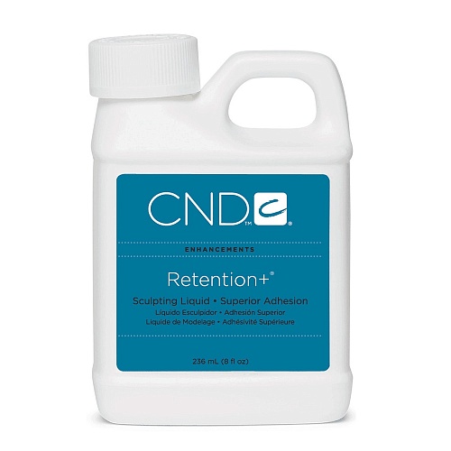 "RETENTION+" -  Беспраймерный ликвид для работы с  искуственными ногтями, с тенденцией к отслаиванию, 237мл.