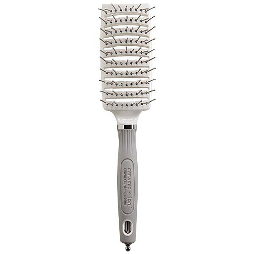 Olivia Garden Ceramic + Ion Turbo Vent Pro Shaper - массажная щетка серая, 24 см.