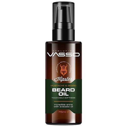 Vasso Beard And Mustache Oil - масло для бороды и усов, 75 мл.