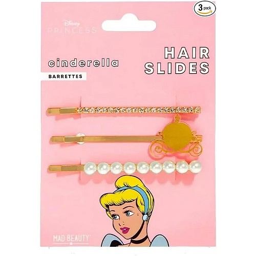 Заколки для волос Disney - Cinderella хрусталь, карета и жемчуг 3 шт. (арт. DPPHS-C12)