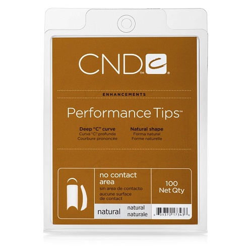 "PERFORMANCE TIPS" - Типсы без контактной зоны, не требующие длительного подпиливания, натурального цвета, ассорти, 100шт.