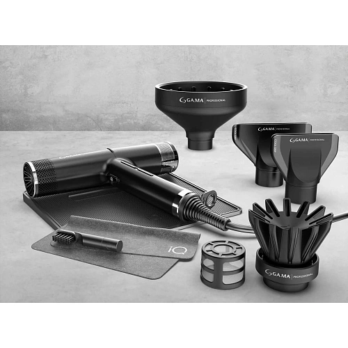 Электрофен для волос Ga.ma - IQ3 Perfetto с турбо кнопкой, 120 000 оборотов, черный (арт. PH6080.BK)