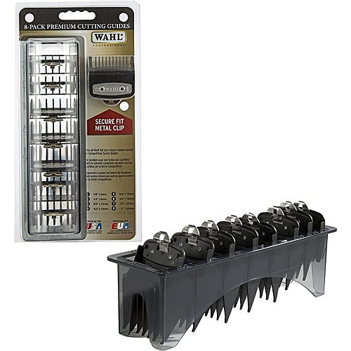 Набор насадок Wahl - Premium 8 шт., металлические зажимы, размеры от 1/8” до 1” (арт. 03171-500)