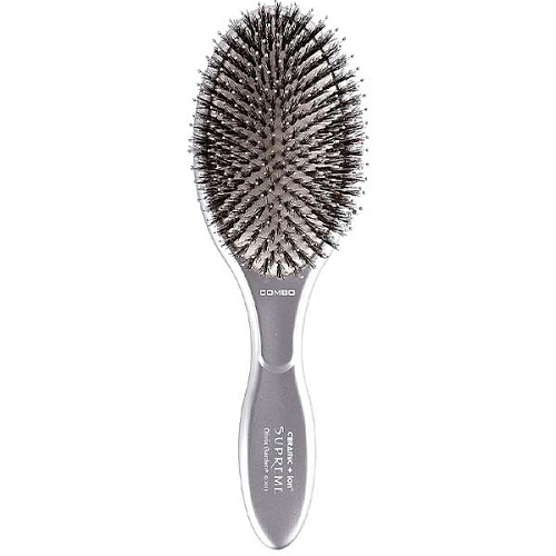 Olivia Garden Ceramic + Ion Supreme Combo - массажная щетка серая, 20 см.