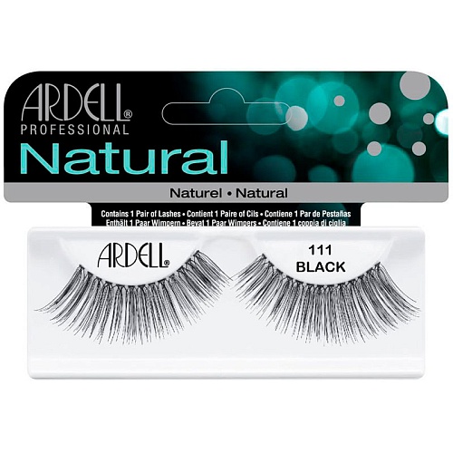 Ресницы подиумные "NATURAL LASHES", модель №111, чёрные.