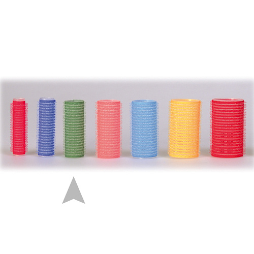 Бигуди на липучках, 6шт, длина 6,3см, диаметр 21мм, зеленые