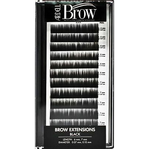 Искусственные волоски для наращивания бровей, 4 размера, черные. (примерное количество 4320шт)