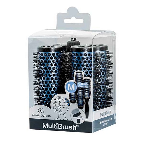 Olivia Garden Multibrush One Size Kit 36 - набор из брашингов синий, 36 мм.