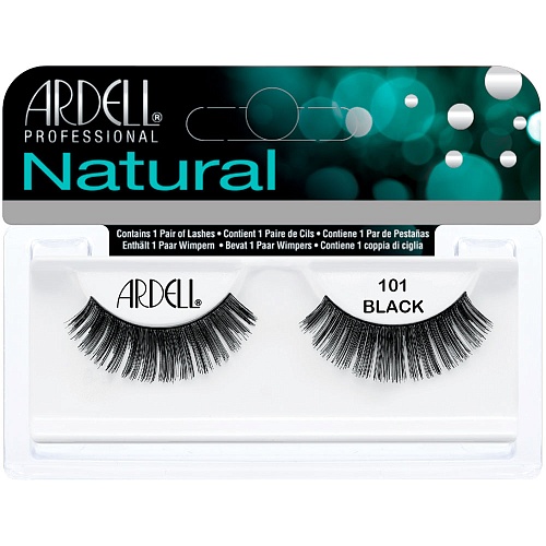 Ресницы подиумные "NATURAL LASHES", модель №101, чёрные.